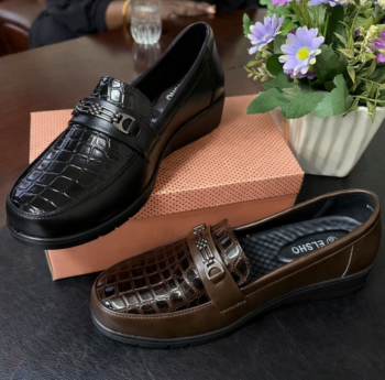 Crocodile-Pattern Loafers